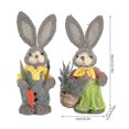 thumbnail image 2 of Estatuas de paja tejida YONGSHENG conejito animal decoración de boda 35 cm, 2 of 5