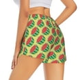 thumbnail image 2 of Uemuo Summer Watermelon Pattern Women's Athletic Shorts High Waisted Running Shorts with Liner Pockets Gym Elastic Workout Shorts-Medium, 2 of 9