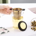 thumbnail image 6 of ReaNea Gold Tea Infuser, Stainless Steel Tea Strainer, Fine Mesh Tea Filters with Double Handles, 6 of 9