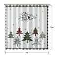 thumbnail image 5 of Plaid Lattice Tree Christmas Shower Curtains,Reusable Bath Curtain with Hooks Retro Polyester Fabric Bathroom Curtains for Bathroom Bathtub Autumn Holiday, 5 of 5