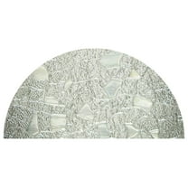 Precut Texture Arched Window Film Shade, Self Adhesive Static Cling, 57 inches Diameter