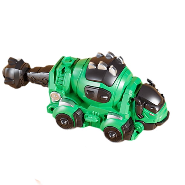 Juguete de Coche de Dinosaurio Transformable, Vehículo de Juguete para Niños, Juguete de Camión de Dinosaurio para 2 3 4 5 6 Regalos de Navidad Niños Anquilosaurio Verde