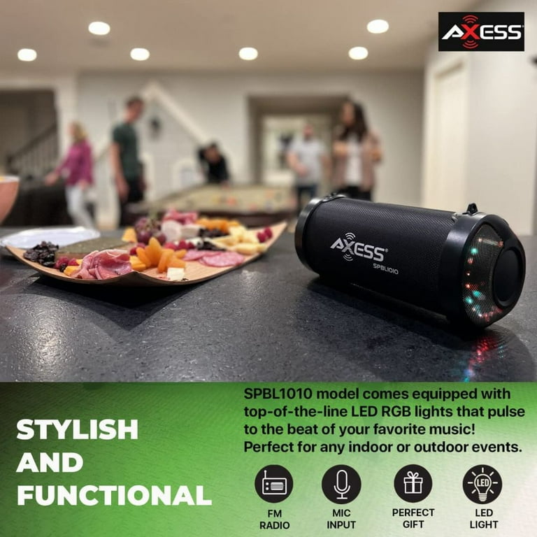 Axess SPBL1010 Indoor Outdoor 3 inch A2DP Bluetooth Speaker