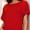 Red, variant on Women's Casual Short Sleeve Dolman Top Boat Neck T Shirts