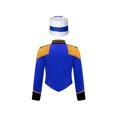 thumbnail image 2 of YUUMIN Kids Girls Drummer Conductor Outfit Marching Band Uniform Long Sleeve Tassel Jacket with Hat Royal Blue 10, 2 of 7
