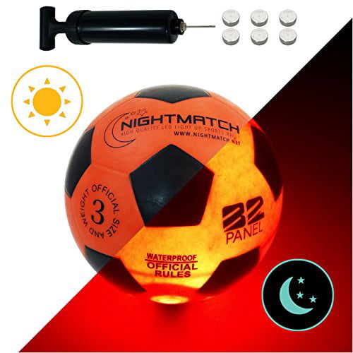 LED Light Up Football INCL BALL PUMP and SPARE BATTERIES 