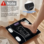 Smart Digital Scale for Body Weight and Fat, Rechargeable Bathroom Weight Scale with 13 Body Composition Metrics BMI