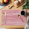 thumbnail image 2 of Placemats Set of 4, Pink Woven Placemat, Linen Place Mats for Kitchen/Dining Tables, Vintage Modern Abstract Art Ombre Washable Table Mats for Party, 2 of 8