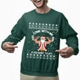 thumbnail image 2 of Christmas Sweatshirt, Come With Me If You Want to Lift Santa Christmas Sweatshirt, Funny Weightlifting Ugly Sweater, Gym & Fitness Crewneck for Holiday Parties, 2 of 5
