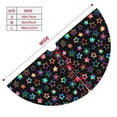 thumbnail image 3 of Lsque Multi-Colored Stars Print Christmas Tree Skirt, Tree Skirt with Ties or Velcro, Perfect for Holiday Decorations, Halloween, and New Year-48", 3 of 7