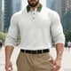 thumbnail image 5 of pstuiky camisa de manga larga para hombre, Blusa/camisa de lana con botones, cuello vuelto y manga larga de color liso para hombre camisetas de hombre xxxl, 5 of 9