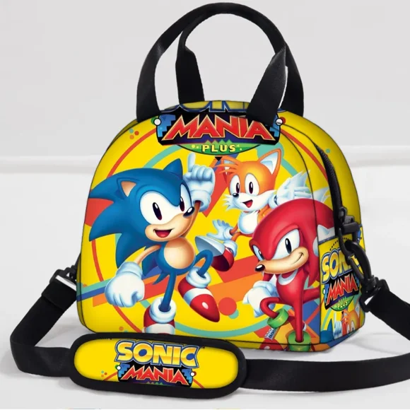 AFeng Sac à Lunch Sonique Étudiant Mode Pique-Nique Carré Sac à Glace Bandoulière Portable Meilleurs Cadeaux Polyvalent Filles Anime kawaii Dessin Animé