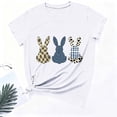 thumbnail image 5 of Lorytime Easter Cute Shirts for Women Crew Neck Shirt Short Sleeve Trendy Tee Bunny Loose Casual Festival Outfit White M, 5 of 6