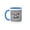 Blue/White, variant on 3drose, Honey Bee Feeding on White Flowers, 15oz Mug
