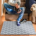 thumbnail image 4 of GFDYREE Stair Treads Carpet with Landing Slip Resistant, Gray Stair Carpet Runner Stair Rugs, 31"x31" Stair Runner for Indoor Wooden Steps, Splicing Grey Landing Rug Mat, 4 of 6