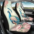 thumbnail image 4 of Uorisanigo Peacock Waterproof Front Seat Covers Car Seat Cover for Front Seat Set of 2 Easy to Install and Clean Removable Automotive Accessories Universal Fit Most Cars, 4 of 7