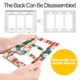 thumbnail image 4 of Yayeee Rocker Switch Wall Plate 2-Gang 4.7"x4.6" Home Decorative Outlet Cover, Green Checkered Daisy, 4 of 6