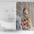 thumbnail image 2 of Fabric Shower Curtain, Christmas Beach Wave Seashell Starfish Conch Xmas Tree Bathroom Curtain with 12 Hooks Waterproof No Bad Odor Machine Washable Bath Curtains for Bathroom, Spa Room, 72"x96", 2 of 6