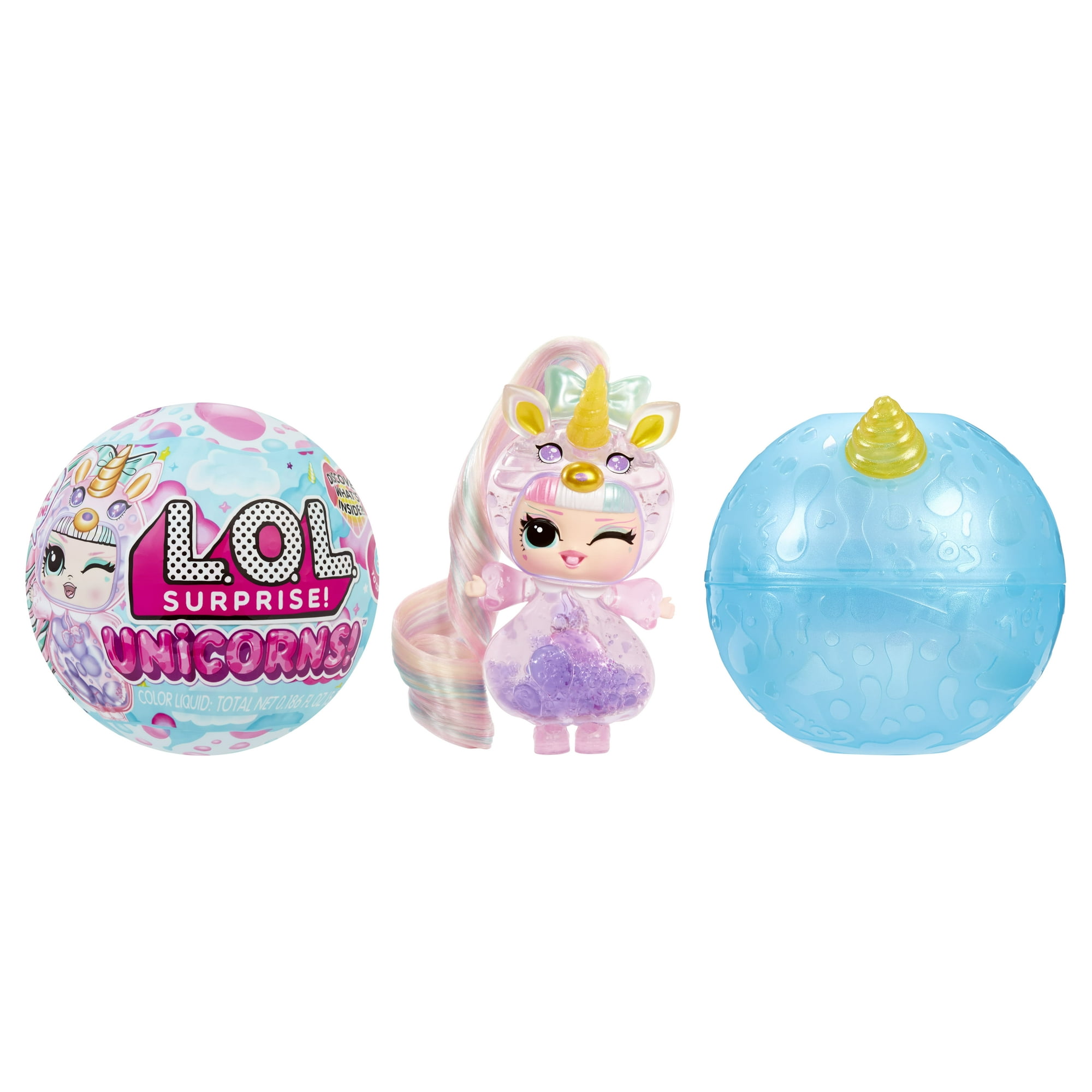 LOL Surprise Unicorns! Tots Make-Your-Own Unicorn Doll with 7 Surprises to Unbox Including Mix-and-Match Hairstyle and Unicorn Horn – Great Gift for Kids Ages 4+