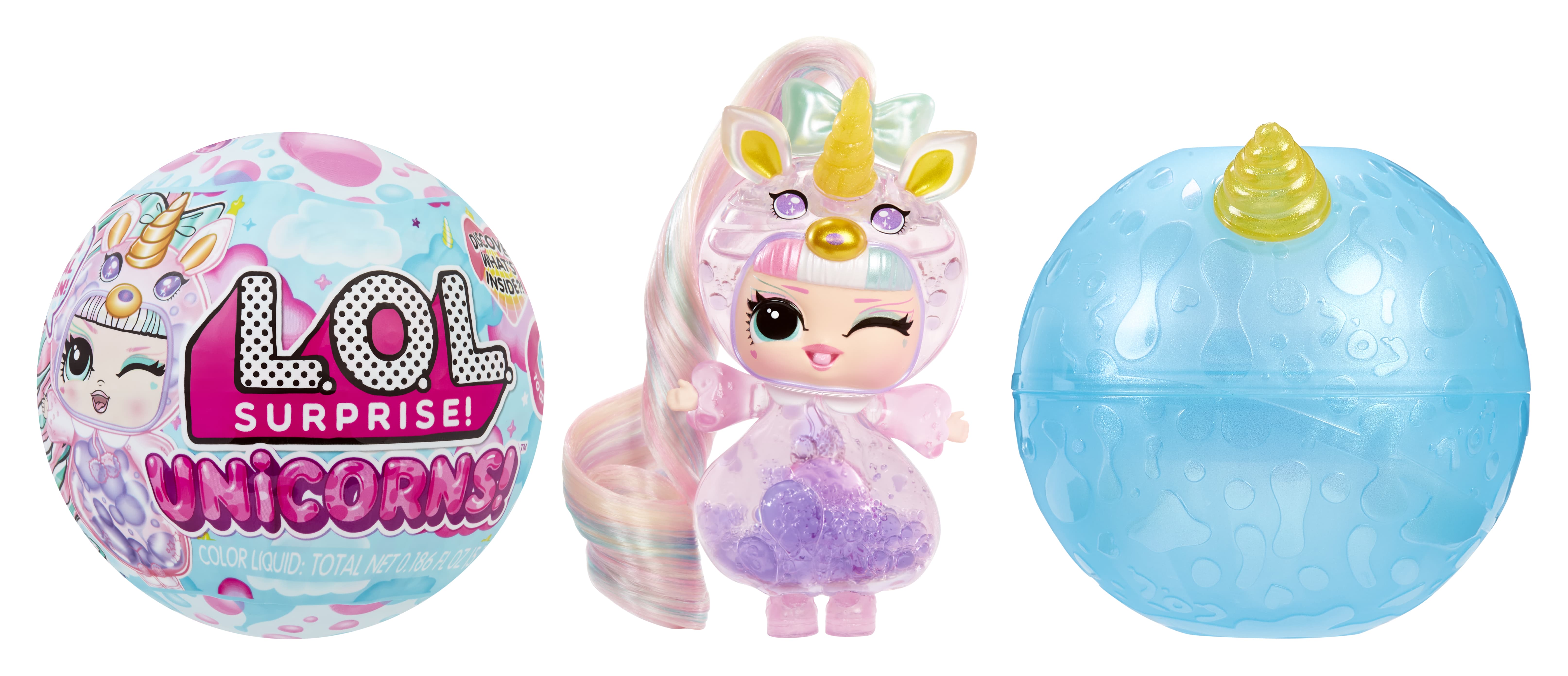 LOL Surprise Unicorns! Tots Make-Your-Own Unicorn Doll with 7 Surprises to Unbox Including Mix-and-Match Hairstyle and Unicorn Horn – Great Gift for Kids Ages 4+
