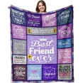 thumbnail image 2 of Friend Blanket, Best Friend Birthday Gifts for Women, Gifts for Best Friends Women, Friendship Gifts for Women Friends, Bestie Birthday Gifts for Women, Friendship Throw Blanket 60"x50", 2 of 6