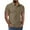 Khaki, variant on QSAWXQZ Men's Breathable Shirt Stretchy Short Sleeve Button Lapel Collar Golf Shirt for Workout Olive Green S