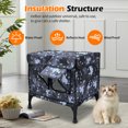 thumbnail image 7 of Indestructible Heated Cat House for Outdoor Cats in Winter, Stuffygreenus 100% Waterproof & Weatherproof Insulated Cat Shelter with Heater & Safe Escape Door for Feral and Barn Cats, S, 7 of 7