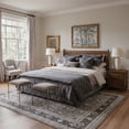 thumbnail image 2 of KUETH 8x10 Soft Vintage Persian Rug for Living Room, Large Machine Washable Low Pile Non Slip Backing Area Rug, Smoky Gray Rug for Bedroom Office, 2 of 5
