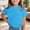 Blue, variant on LJEFF Girls Cute Print Rhinestone T-Shirt, Crew Neck Short Sleeved Cotton Comfort Summer Casual Tee Pink Size 6 Yres
