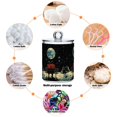 thumbnail image 6 of Yayeee 2 Pack Qtip Holder Dispenser for Bathroom with Lid Cotton Swab Canister, Red Sitting on The Moon, 6 of 6