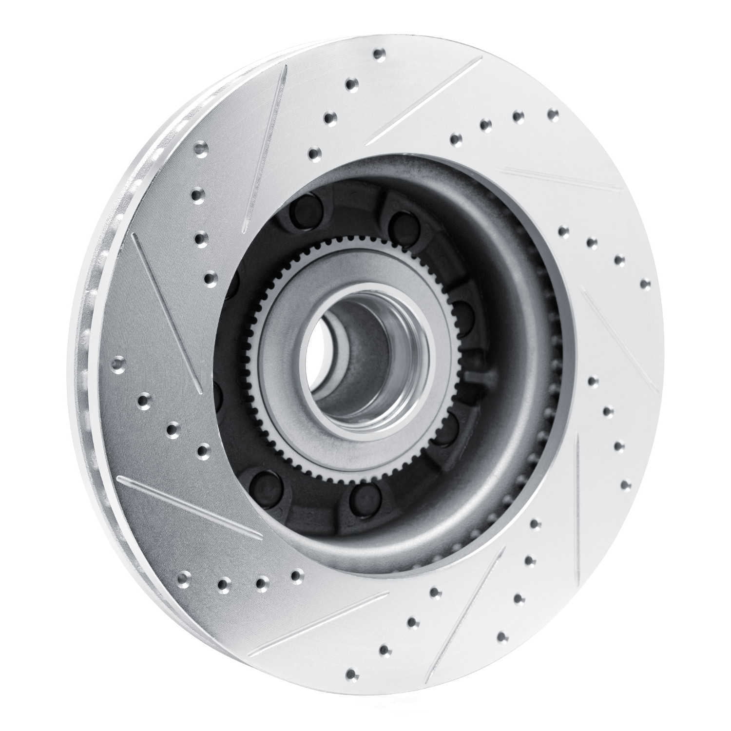 Dynamic Friction Company 631-54209R DFC Brake Rotor - Drilled And Slotted - Silver
