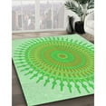 thumbnail image 2 of Ahgly Company Indoor Round Patterned Green Snake Green Area Rugs, 8' Round, 2 of 6