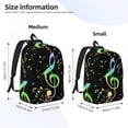 thumbnail image 2 of Balery Music Notes Mochila Clásica Impresa Básica para Viaje, Mochila Escolar Resistente al Agua, Mochila de Lona con Correas Ajustables-Medium, 2 of 5