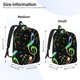 thumbnail image 2 of Disketp Music Notes Mochila de Lona Estampada, Mochila Escolar de Viaje Ligera para Estudiantes y Portátil-Medium, 2 of 5