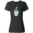 thumbnail image 3 of Inktastic Cute Christmas Snowman in Blue Hat and Scarf Women's T-Shirt, 3 of 5