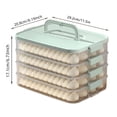 thumbnail image 3 of ERK Dumpling Cookie Container 4 Layer Freezer Food Storage Container With Lid Transparent Stackable Dumpling Plastic Sealed For Kitchen And Freezer, 3 of 6