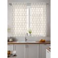 thumbnail image 2 of Beige White Polka Dots Tier Curtains 45 Inch Length,Sheer Curtains for Bedroom Living Room Window Modern Abstract Art Rustic Rod Pocket Drapes Kitchen Curtains Small Half Window 27.5"x45" 2 Panels, 2 of 7