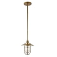 thumbnail image 4 of Evelyn&Zoe Bay 8.25" Wide Lantern Pendant with Glass/Metal Shade in Brass/Clear, 4 of 5
