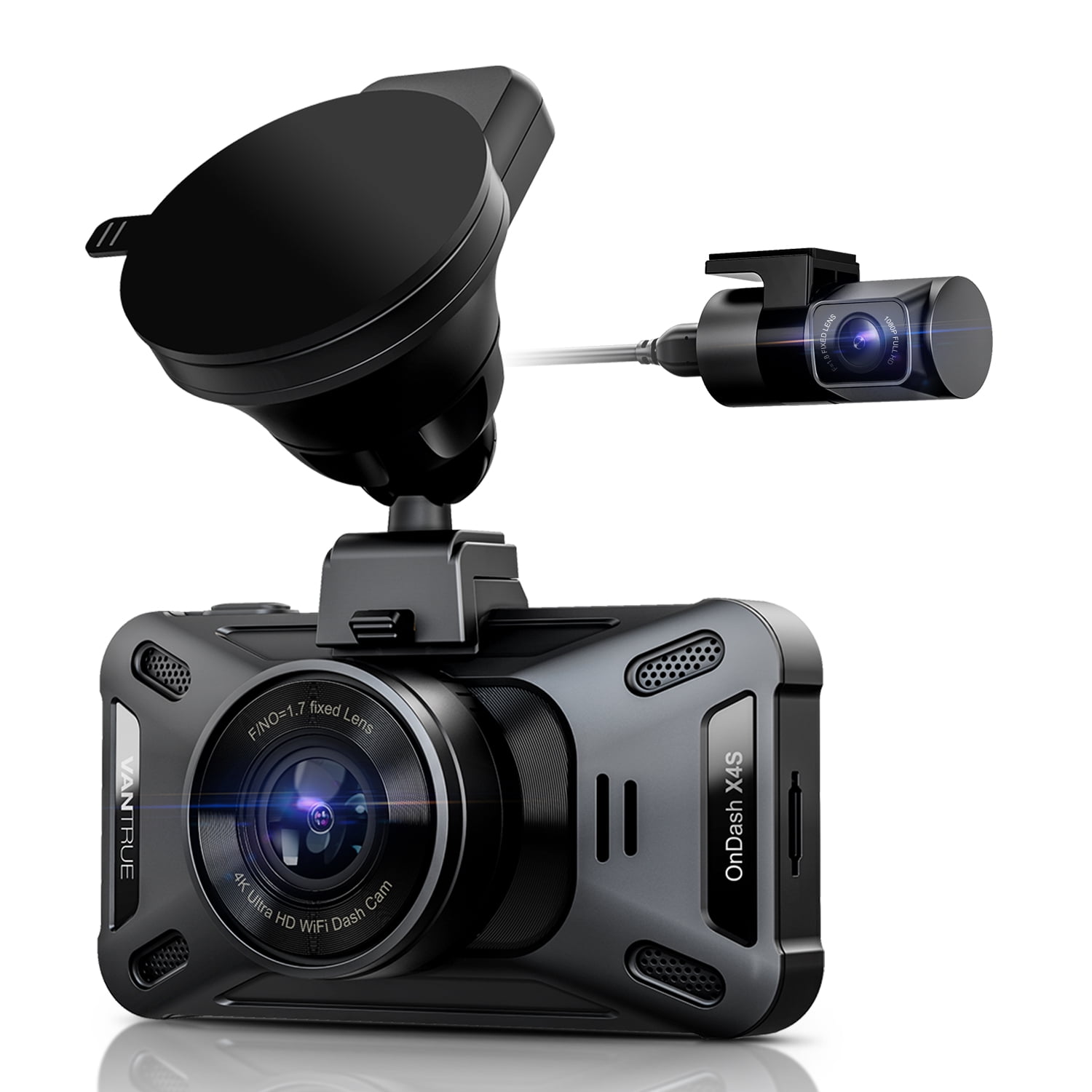 VANTRUE N2S 4K GPS Dashcam Vision Nocturne IR, Double 1440P Caméra  Embarquée Avant et Arrière pour Voiture, 24H Double Surveillance -  Cdiscount Auto