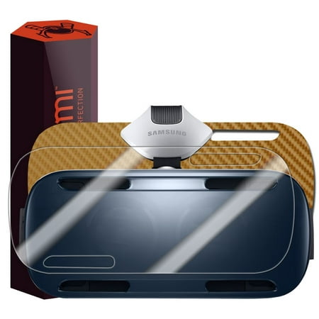 Skinomi TechSkin - Gold Carbon Fiber Skin & Screen Protector for Samsung Gear VR