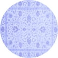 thumbnail image 1 of Ahgly Company Indoor Round Oriental Blue Modern Area Rugs, 4' Round, 1 of 4