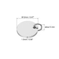 thumbnail image 2 of 12mm Steel Disc, 6pcs Stainless Steel Stamping Blanks Tags for Laser Engraving Stamping Jewelry Making,Silver Tone, 2 of 6