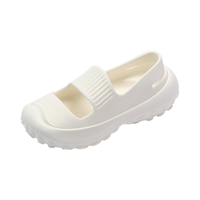 Zuecos Sandalias Mujer Blanco Elegante Zapatillas Antideslizante Sandalias de suela gruesa 37 Yuyangstore Sandalias de plataforma