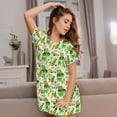 thumbnail image 3 of Vsdgher St. Patrick's day Pattern Womens Short Sleeve Sleepshirt Scoopneck Cute Nightdress Ruffle Comfy Nightgown, 3 of 6