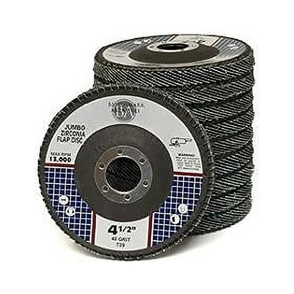 Benchmark Abrasives 4.5" x 7/8" High Density Jumbo Zirconia Type 29 Flap Disc 20 Pack - 40 Grit