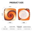 thumbnail image 5 of Honeii Orange Rotating Print Square Cushion Cover with Elastic Band & Ties,Sofa Cushion Covers,Furniture Protector for Living Room,Washable Sofa Seat Slipcover-Six Piece, 5 of 7