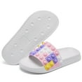 thumbnail image 6 of White Boys Girls Sandals Toddler Slides Kids Slippers For House Shower Beach Non-Slip, 6 of 7