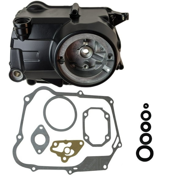 Right Side Engine Motor Cover Included Gaskets, Seals, for 110cc 125cc Lifan Zongshen Kick Start Dirt Pit Bike (Black)