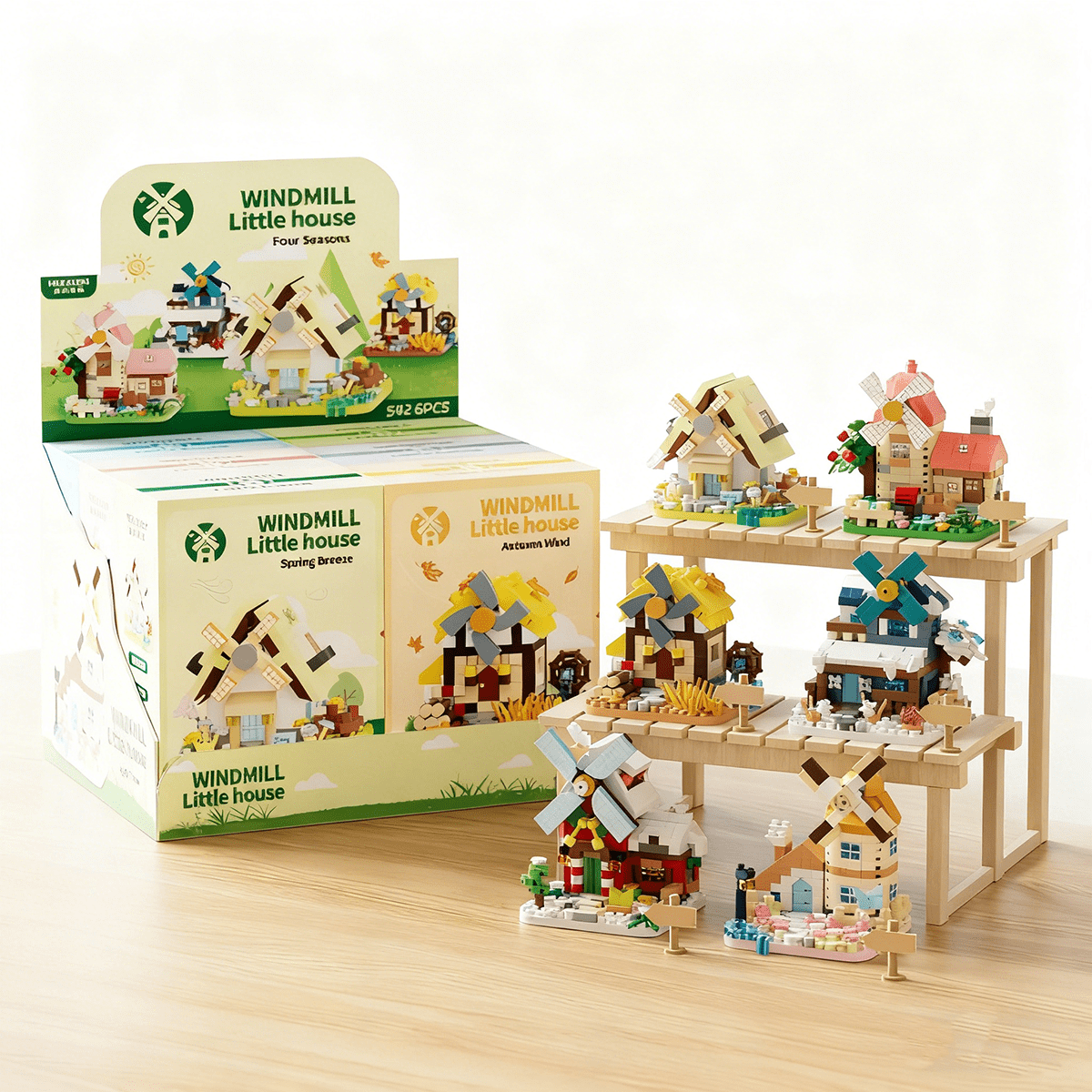 Yushinv Set di alberi di ciliegio, musica originale Cherry Blossom Tree House (costruzione), kit di luci giapponesi Sakura Tree House 3320 pezzi