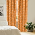 thumbnail image 3 of Ambesonne Floral Window Curtains, Cherry Tree Blossoms, Each 28" W x 63" L, Orange White Brown, 3 of 5